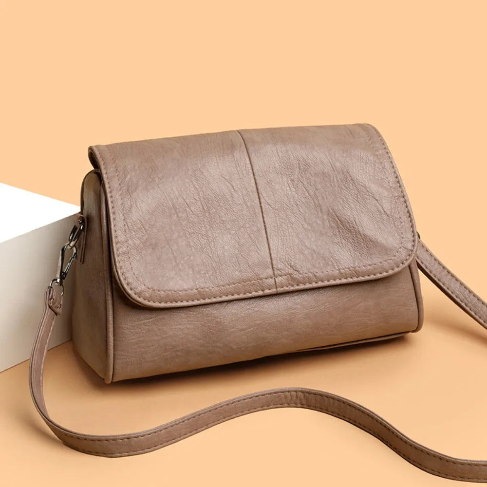 Oil-Wax Leather Flap Crossbody Bag - view 6