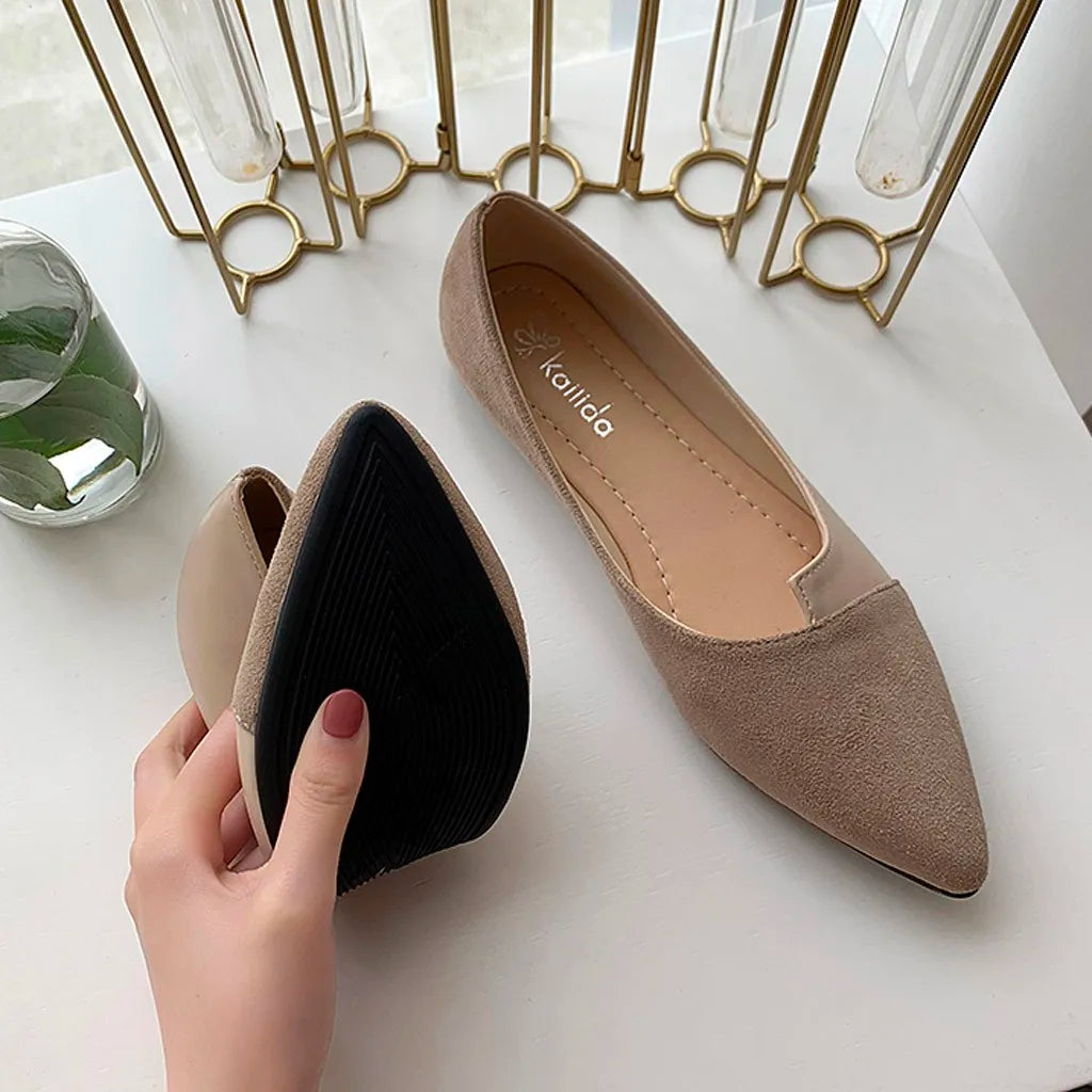 Patchwork Pointed-Toe Ballet Flats - view 3