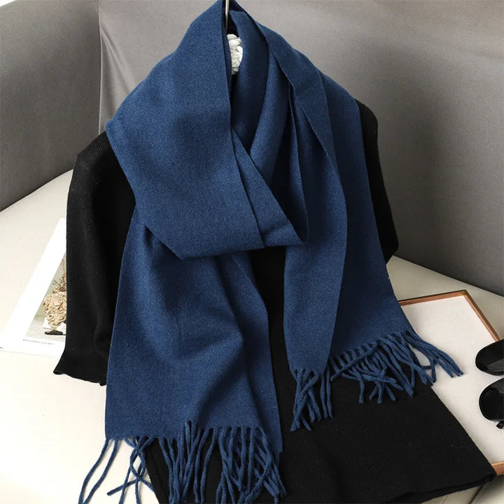 Tasseled Cashmere-Feel Winter Scarf - view 4