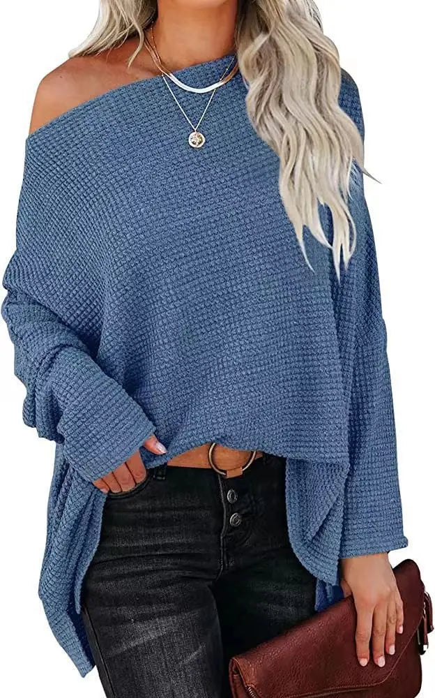 Waffle-Knit Long Sleeve Top - view 2