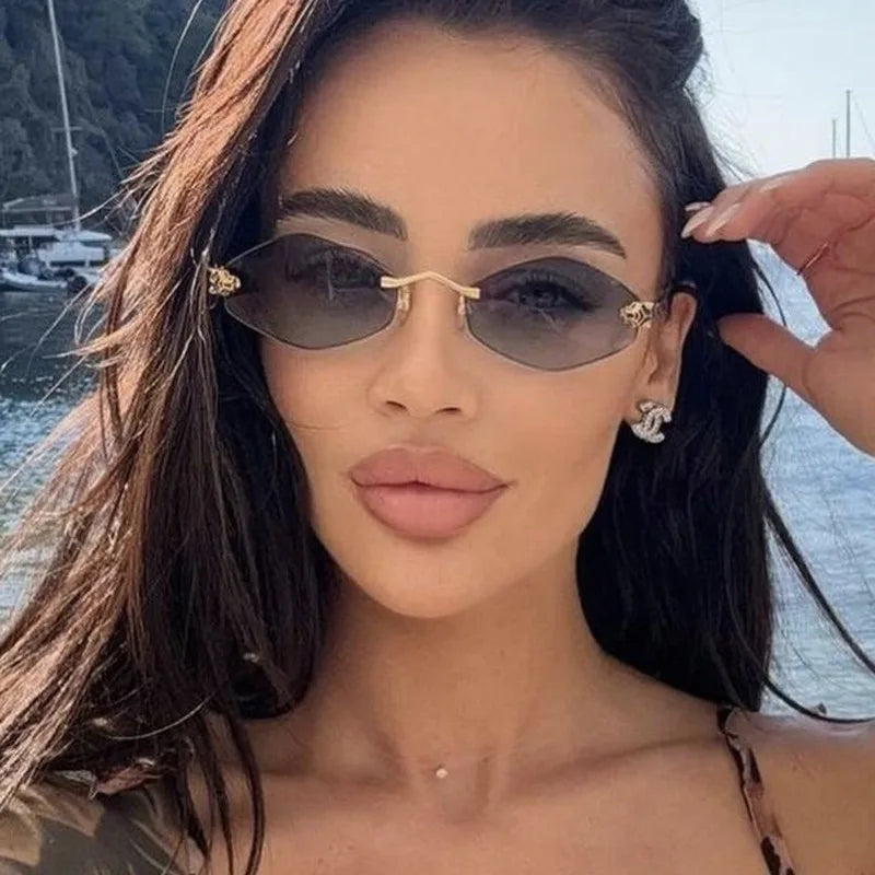 Rimless Polygon Sunglasses - view 2