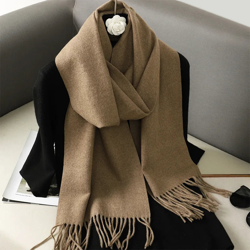 Tasseled Cashmere-Feel Winter Scarf - view 16