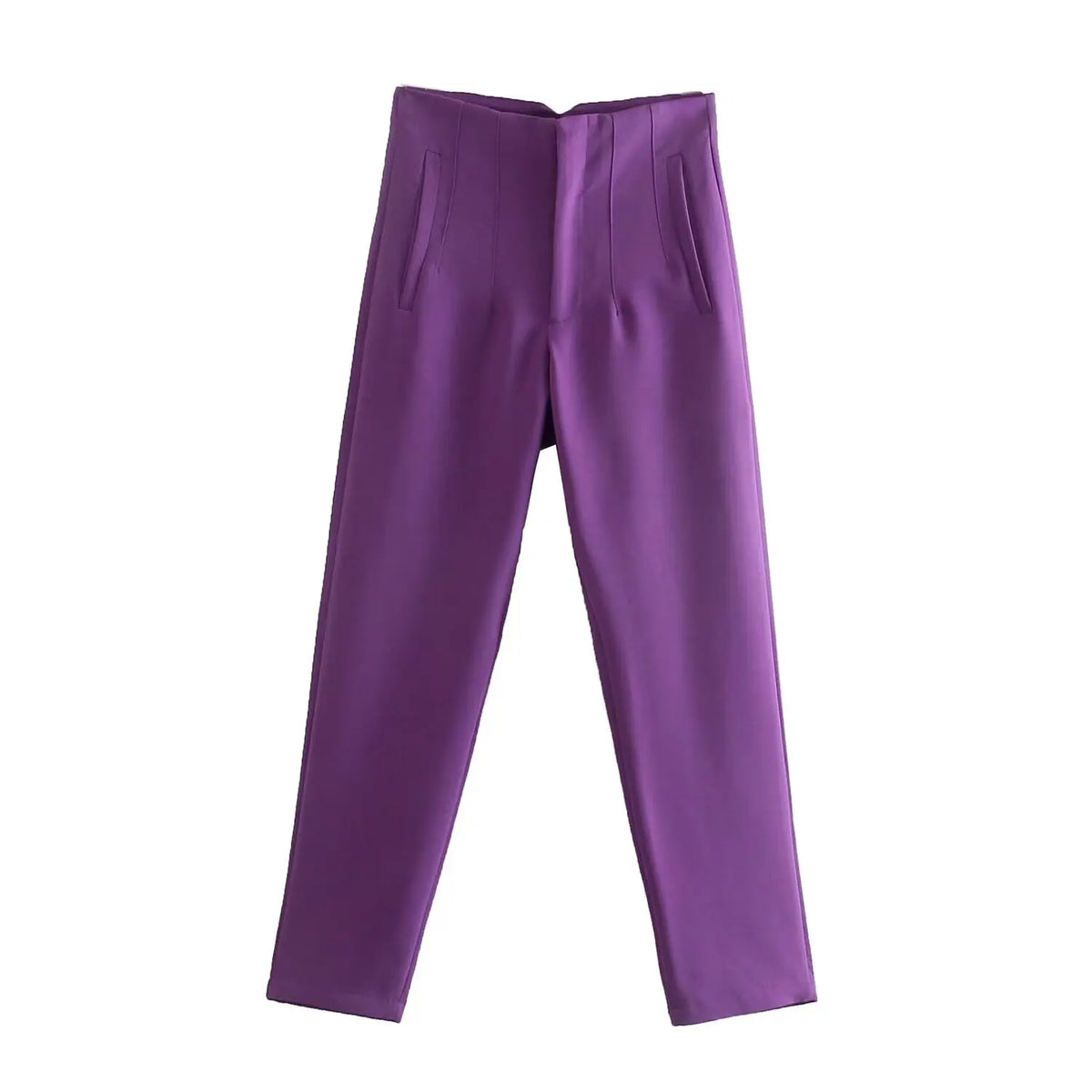 High-Waist Pencil Office Trousers