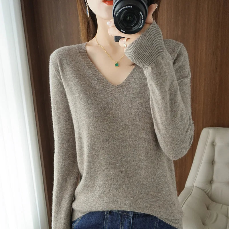 Cashmere-Feel Lace-Neck Hollow Pullover - view 10
