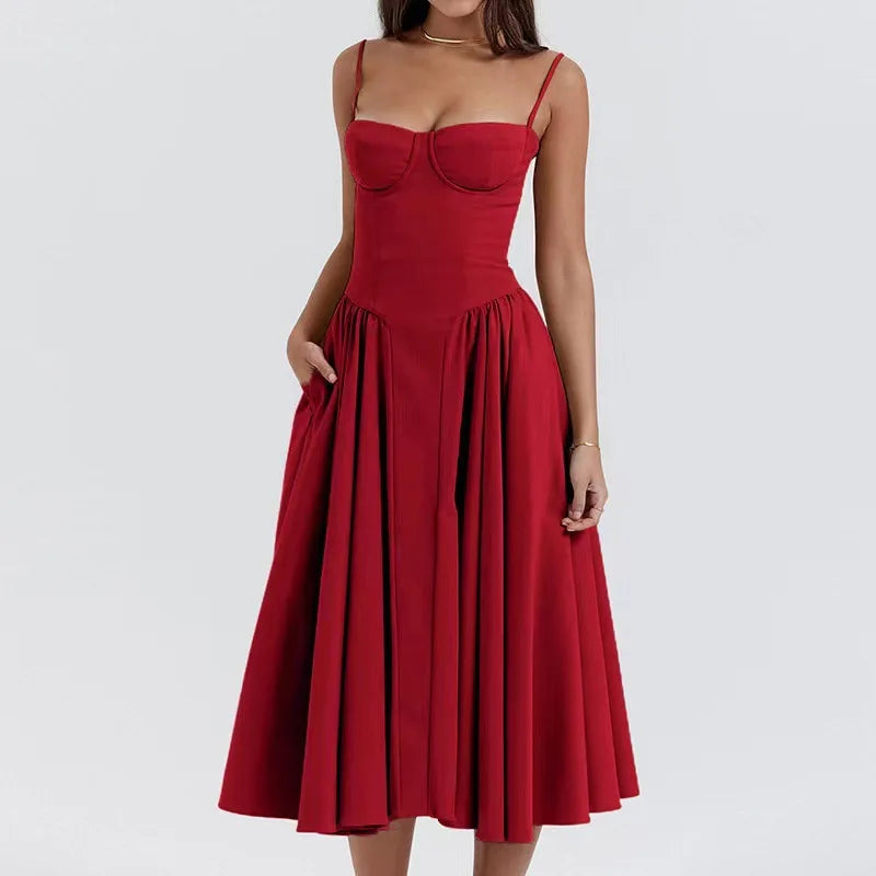 Corset Floral Pleated Sundress - view 9