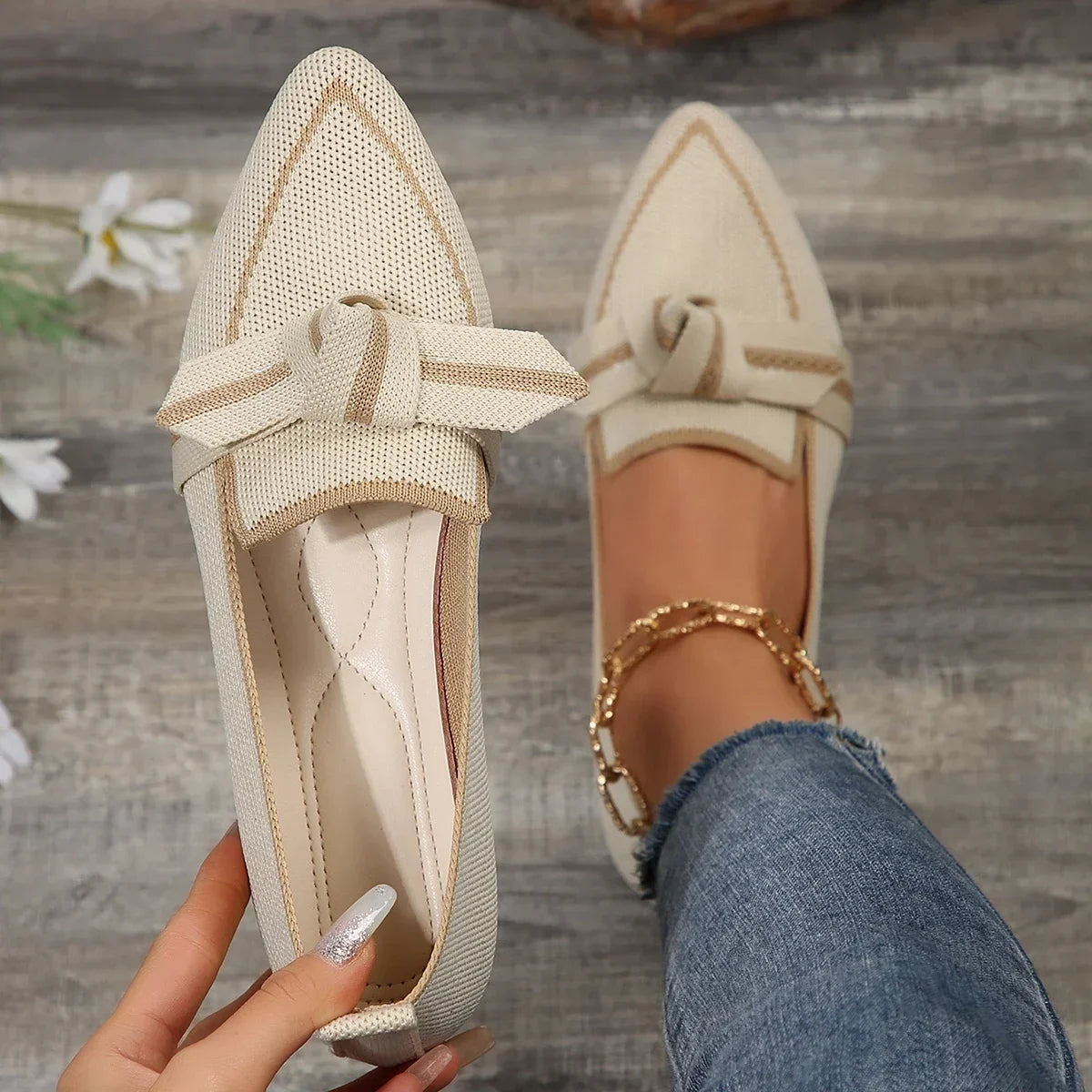 Knit Pointed-Toe Walking Loafers - view 5