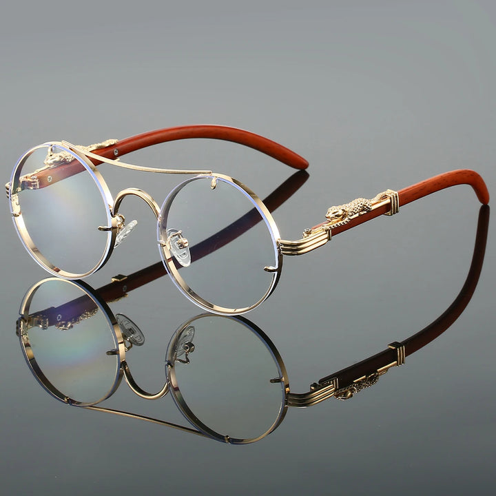 Double-Bridge Round Sunglasses - view 3