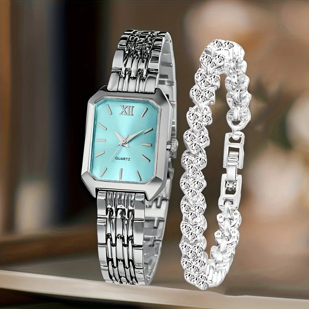 Rhinestone Watch & Bracelet Set - view 10