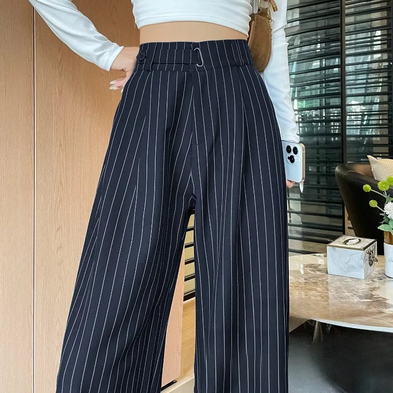 Striped High-Waist Wide-Leg Trousers - view 5