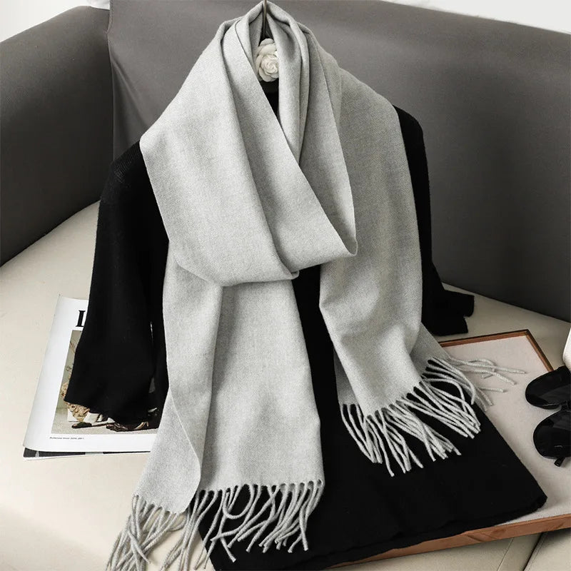 Tasseled Cashmere-Feel Winter Scarf - view 18