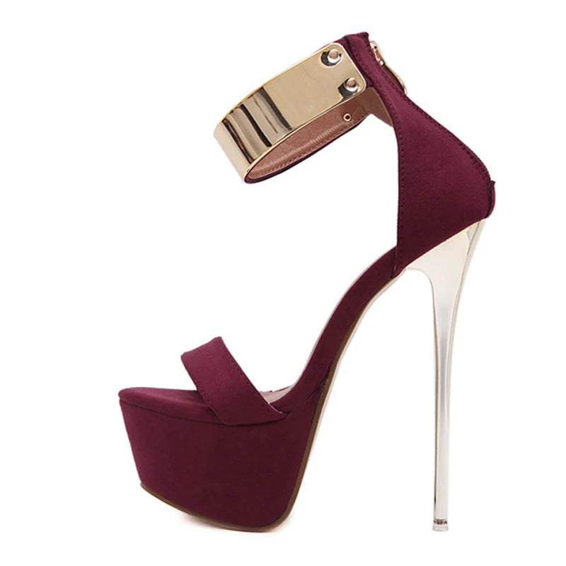 Metal Ankle-Strap Platform Sandals - view 3