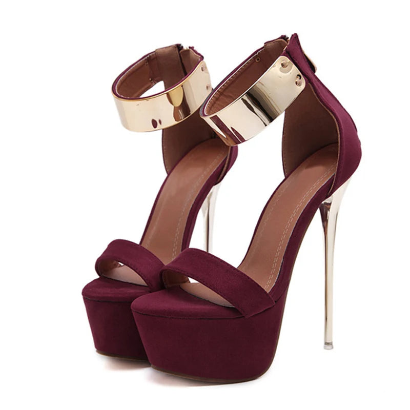 Metal Ankle-Strap Platform Sandals - view 6