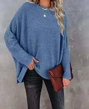 Waffle-Knit Long Sleeve Top - view 6