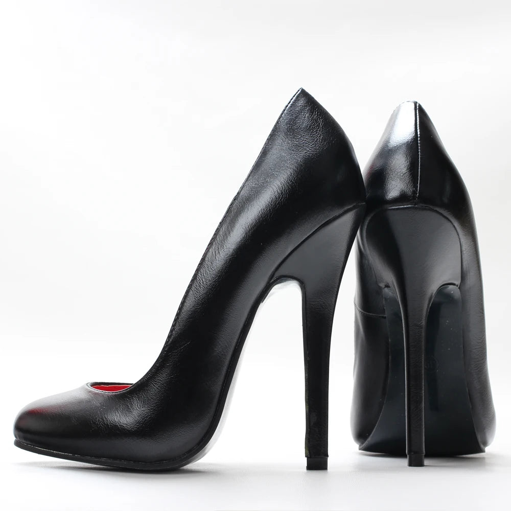 Ultra-High Stiletto Round-Toe Pumps - view 4