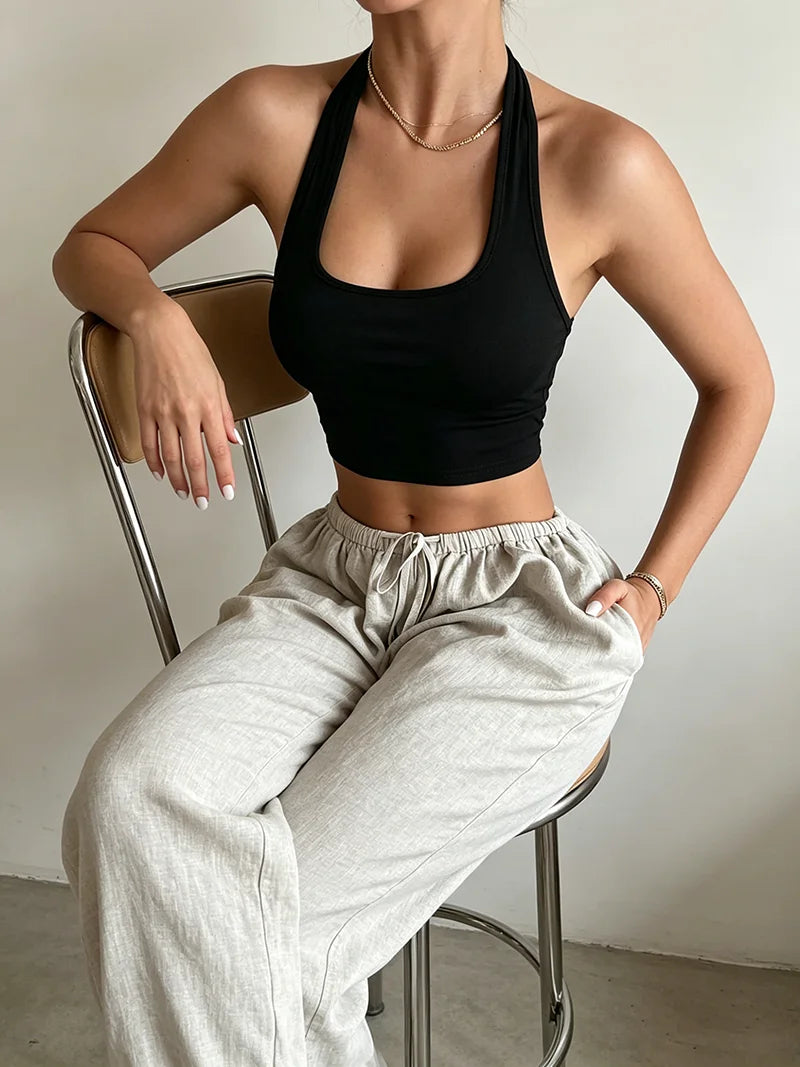 Halter Neck Backless Top - view 4