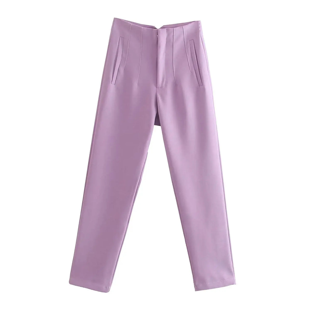 High-Waist Pencil Office Trousers