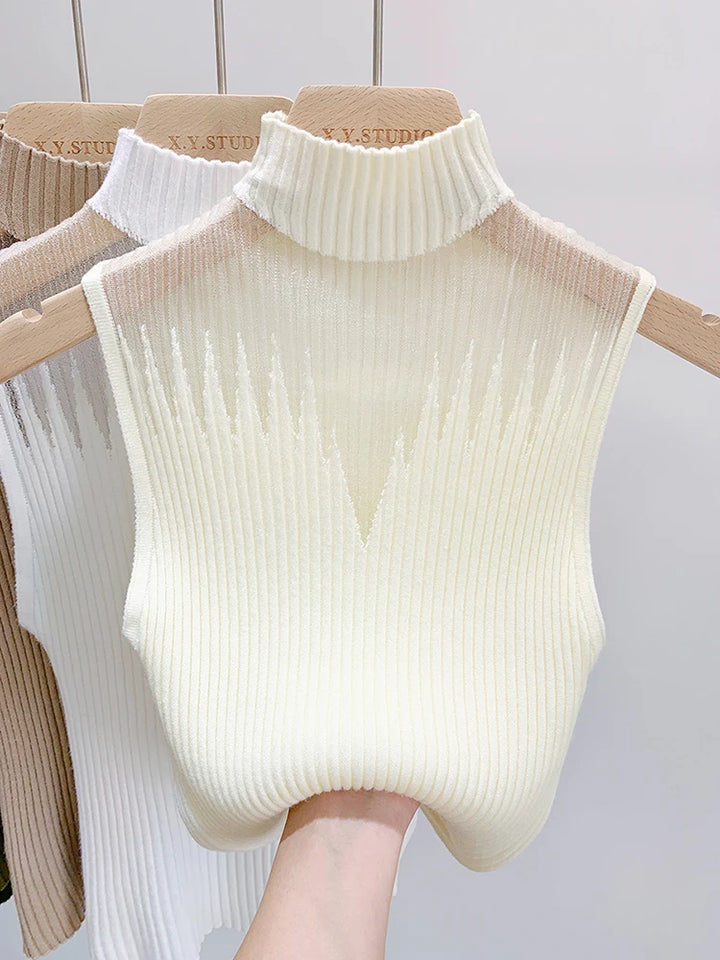 Mesh Cut-Out Y2K Tank Top
