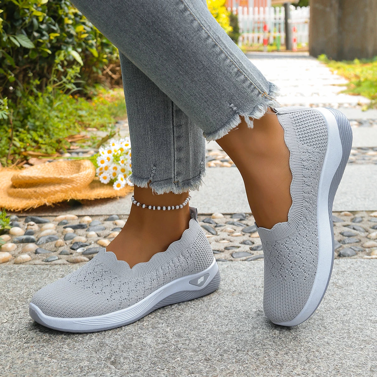 Orthopedic Knit Slip-On Loafers - view 12