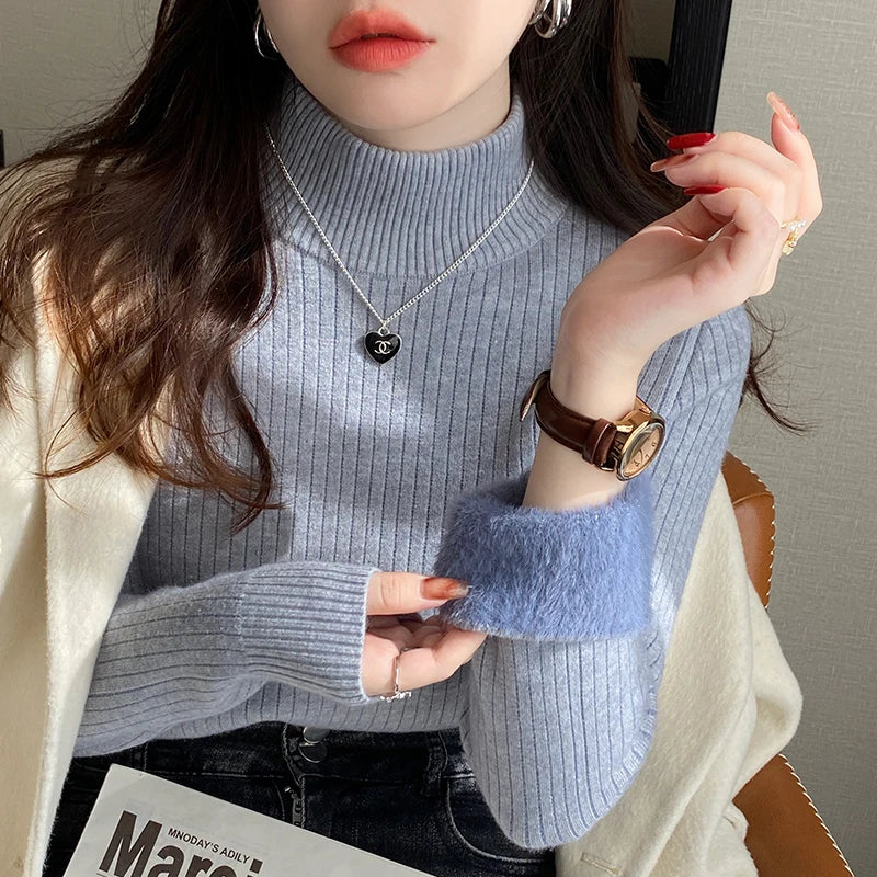 Fleece-Lined Turtleneck Sweater - view 9