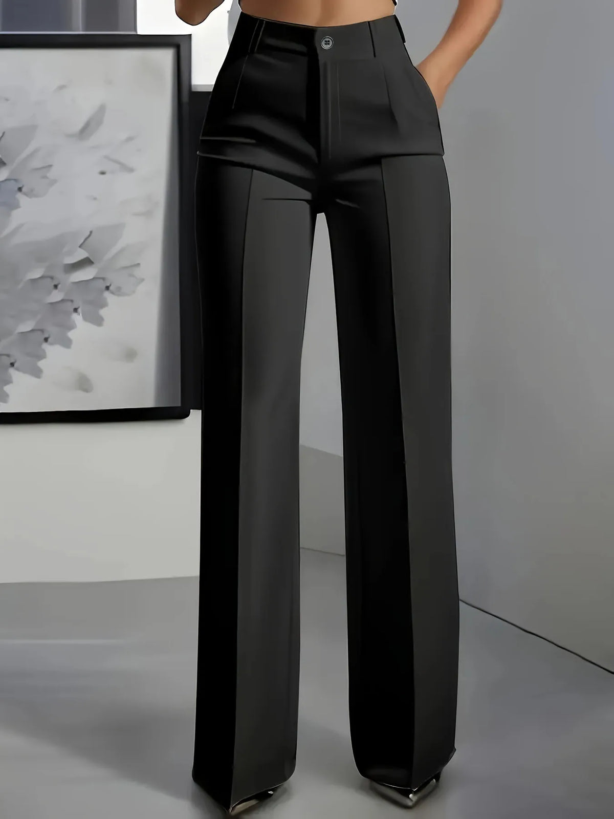 Draped Straight-Cut Suit Trousers - view 5