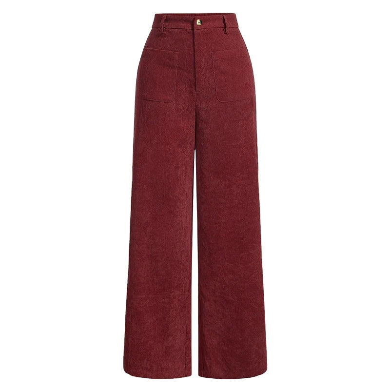 Button-Front Wide-Leg Trousers - view 11
