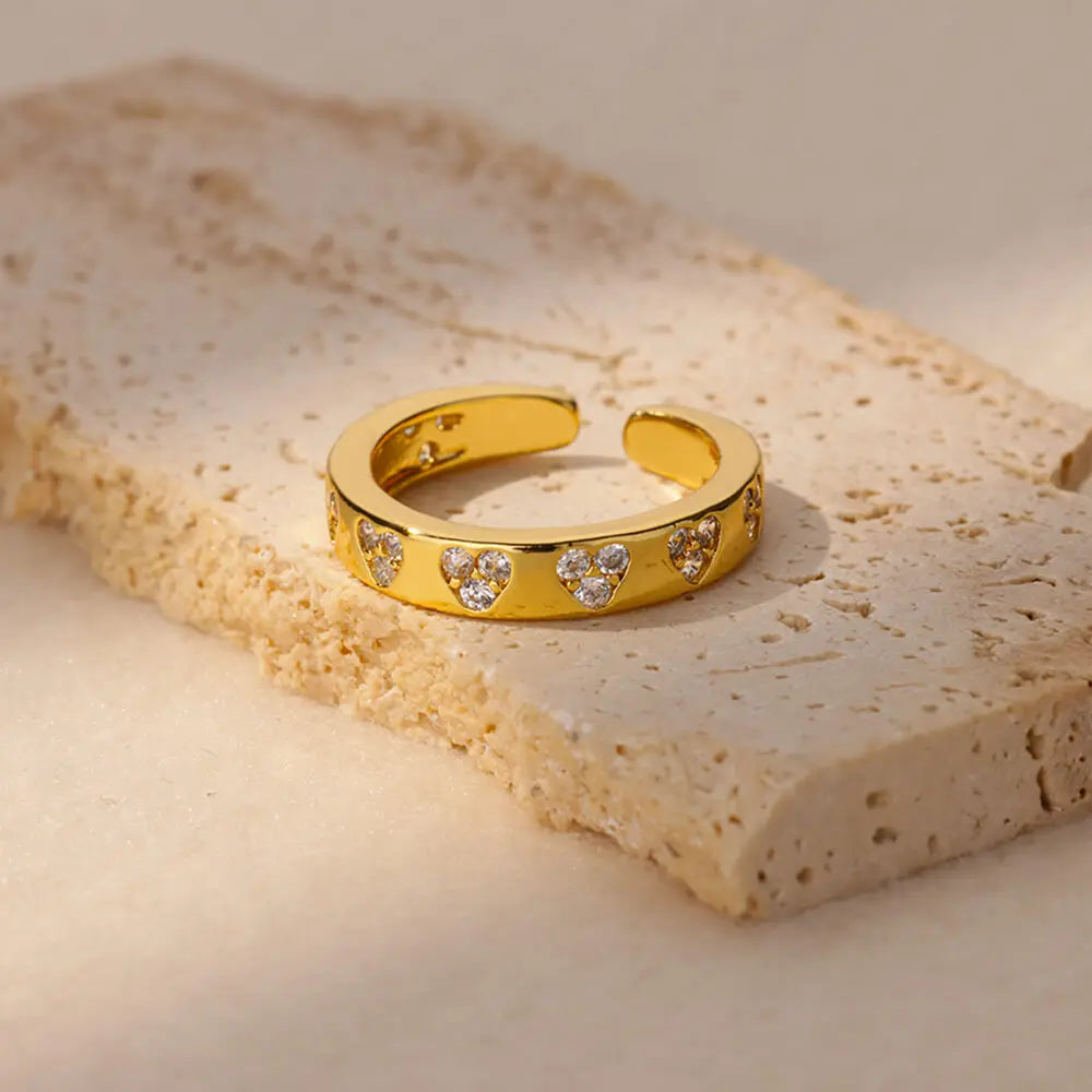 Zircon Heart Ring - view 3