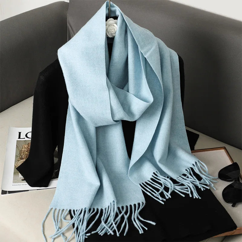 Tasseled Cashmere-Feel Winter Scarf - view 20