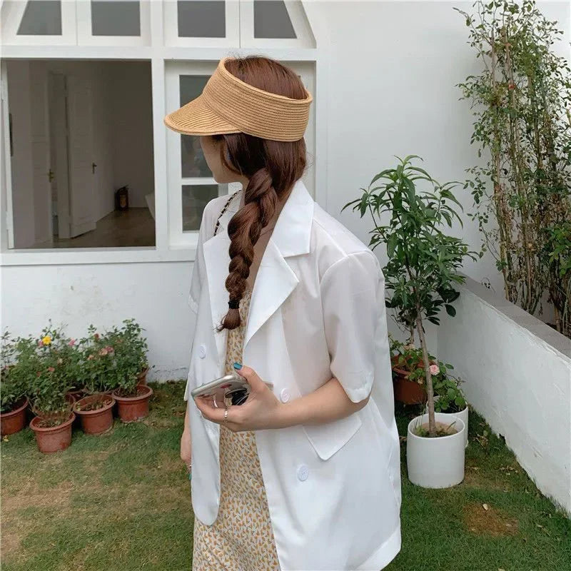 Double-Breasted Cropped Blazer - view 5
