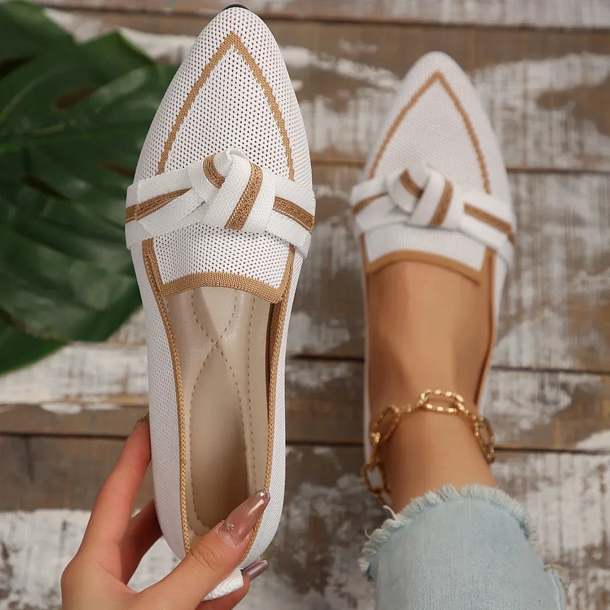 Knit Pointed-Toe Walking Loafers - view 8