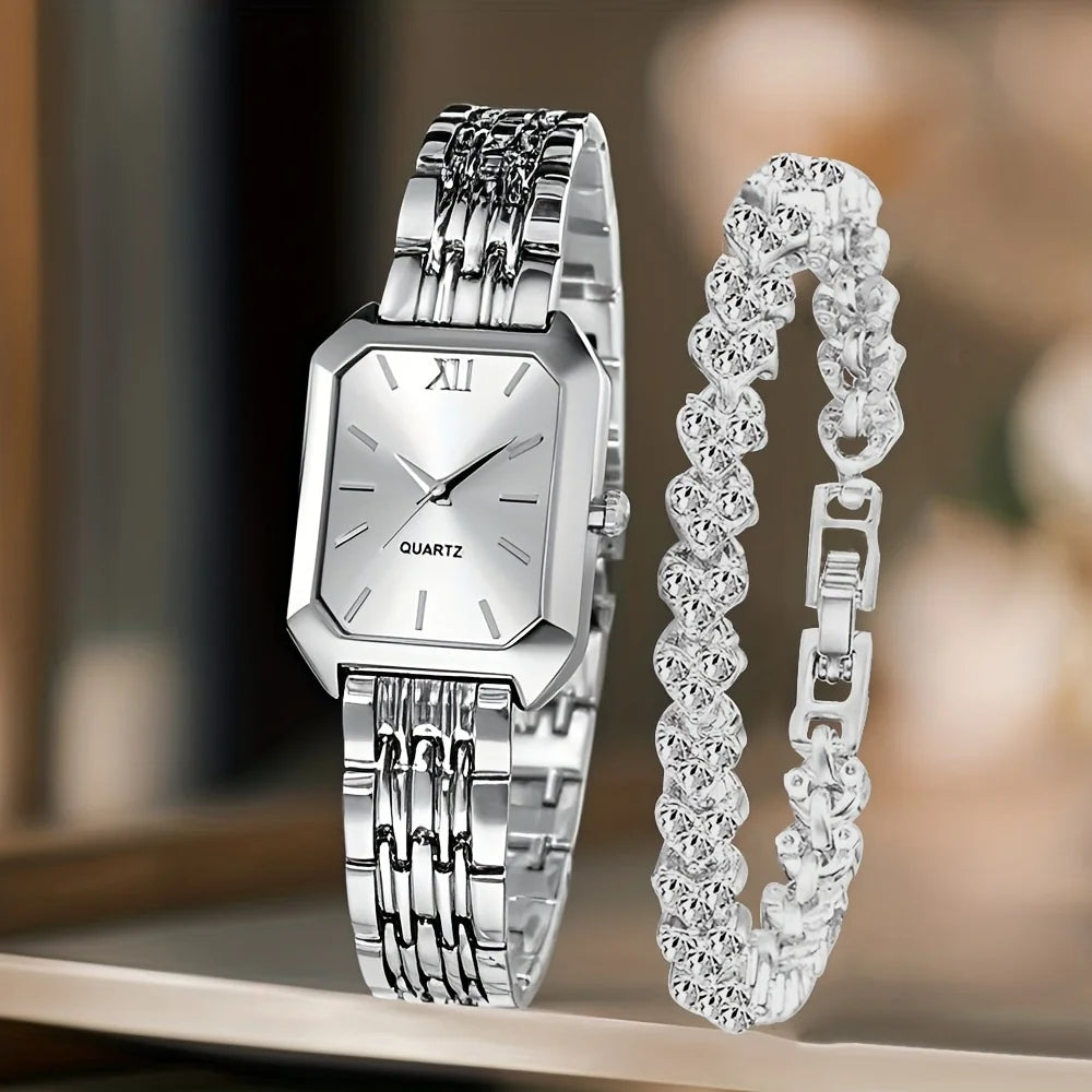 Rhinestone Watch & Bracelet Set - view 7