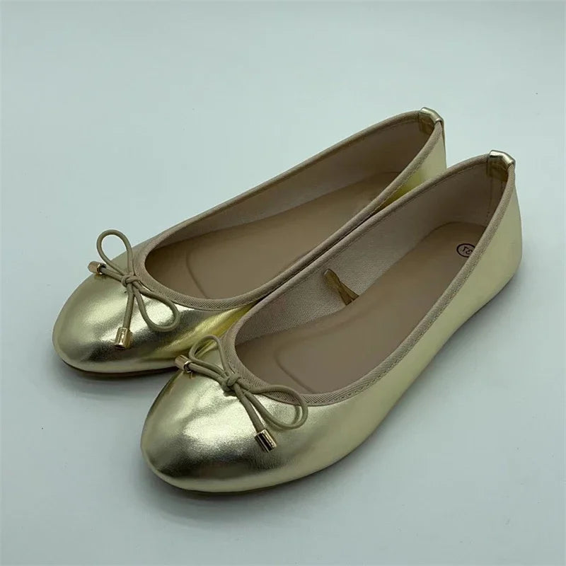 Bowknot Round-Toe Ballet Mules