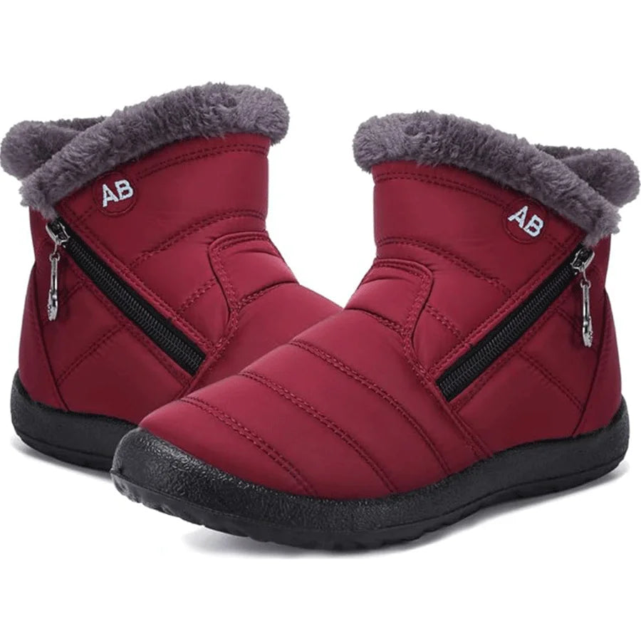 Solid-Color Warm Mid-Calf Boots - view 3