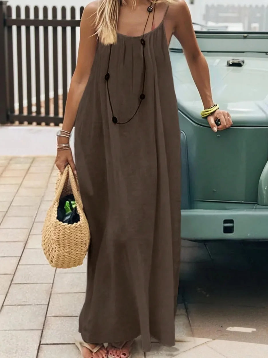 Halter Spaghetti-Strap Midi Dress - view 12