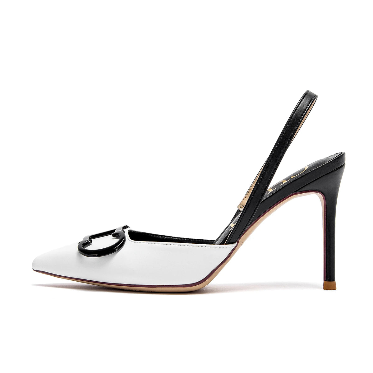 Pointed-Toe Slingback Heels with Ankle Strap - view 5