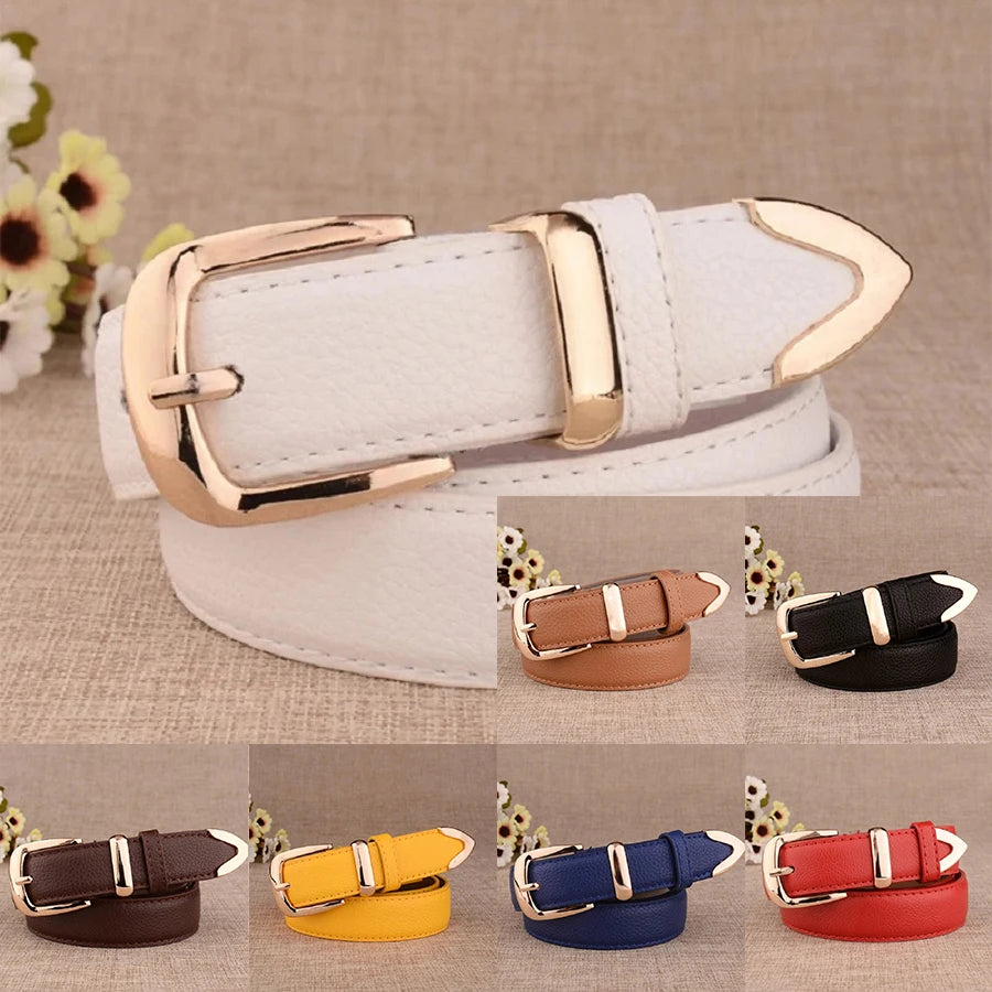 Pin-Buckle Leather Trouser Belt