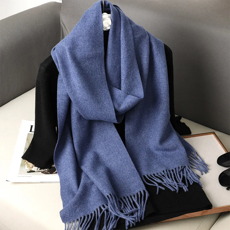 Tasseled Cashmere-Feel Winter Scarf - view 15