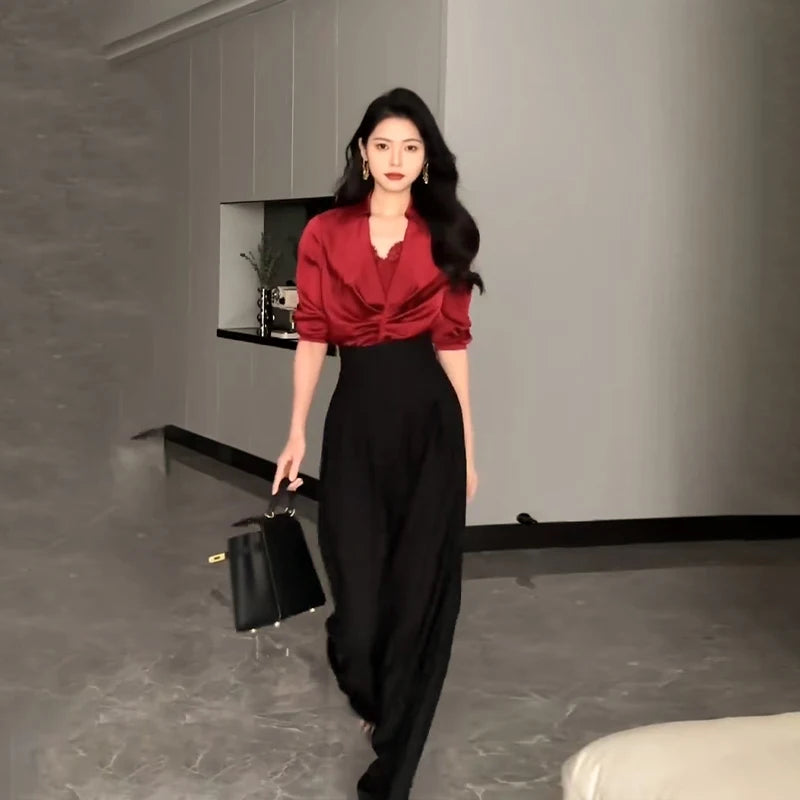 Ultra High-Waist Wide-Leg Suit Pants - view 5