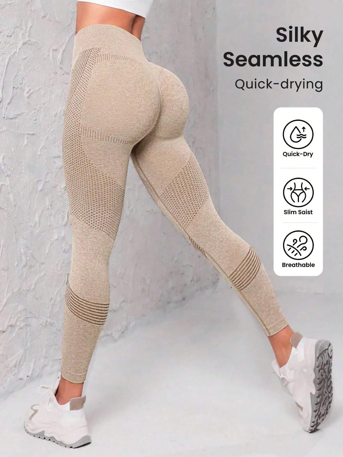 Seamless Wide-Waistband Leggings - view 3