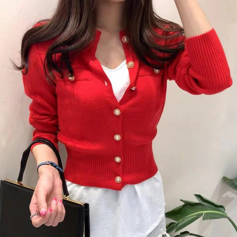 Button-Front Knit Cardigan - view 8