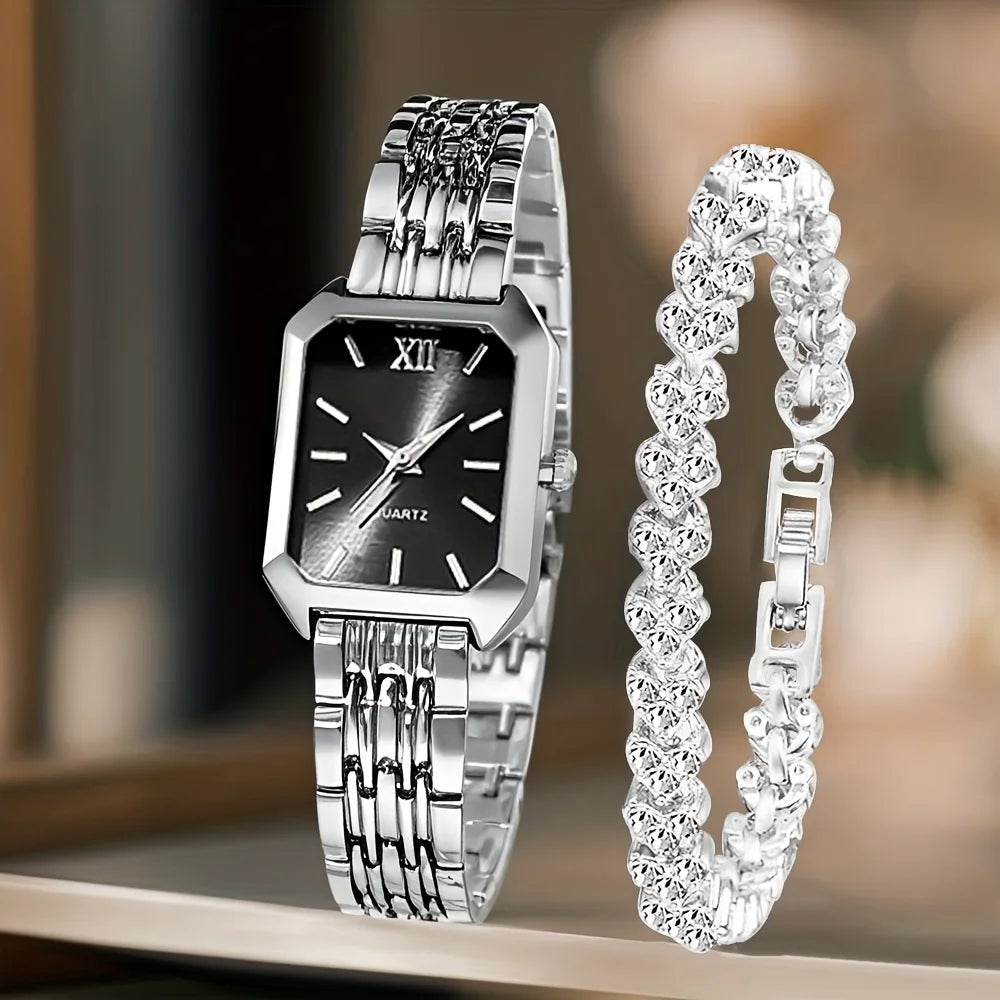 Rhinestone Watch & Bracelet Set - view 6