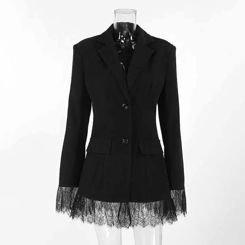 Lace-Hem Slim Blazer - view 7