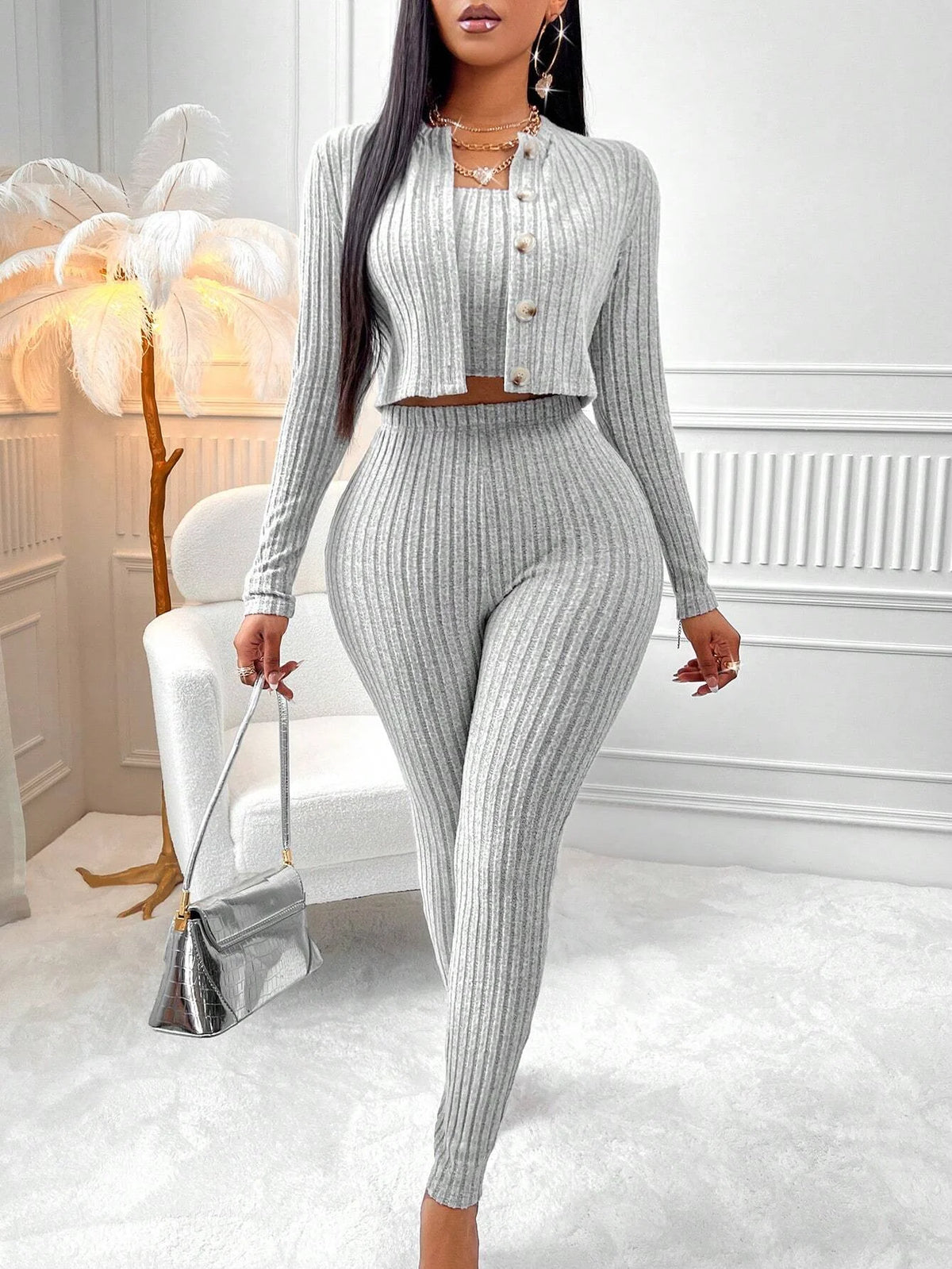3-Piece Camisole, Jacket & Legging Set - view 6