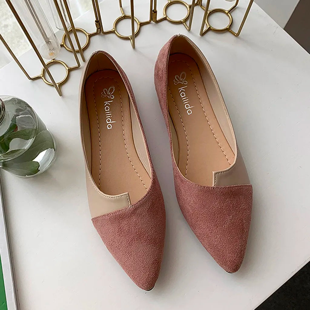 Patchwork Pointed-Toe Ballet Flats - view 8