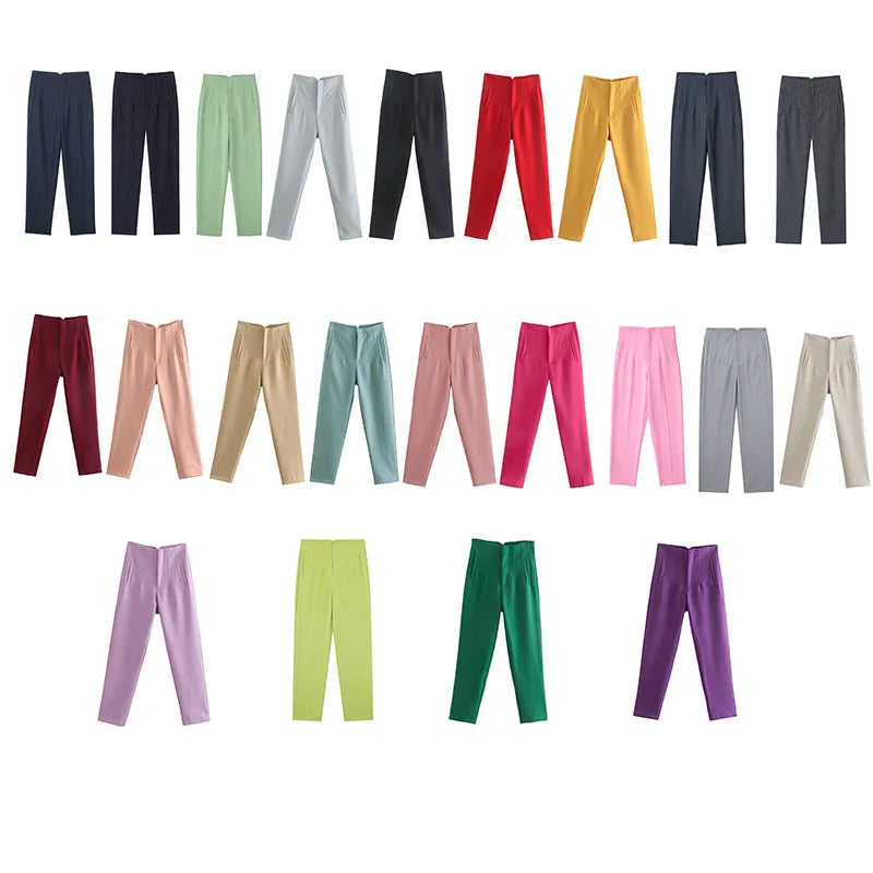 High-Waist Pencil Office Trousers - view 2