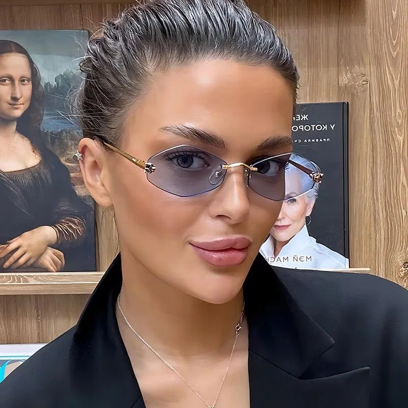Rimless Polygon Sunglasses - view 3