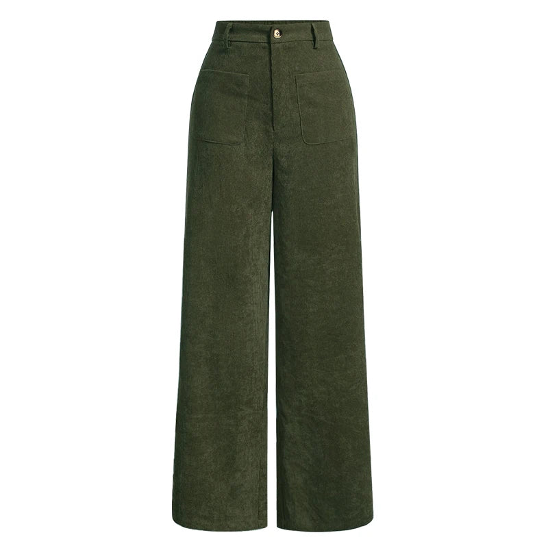 Button-Front Wide-Leg Trousers - view 9