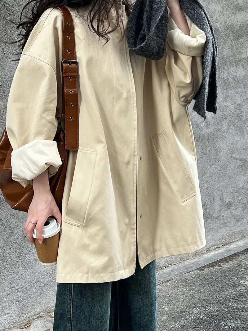 Relaxed Military-Style Trench Coat - view 4