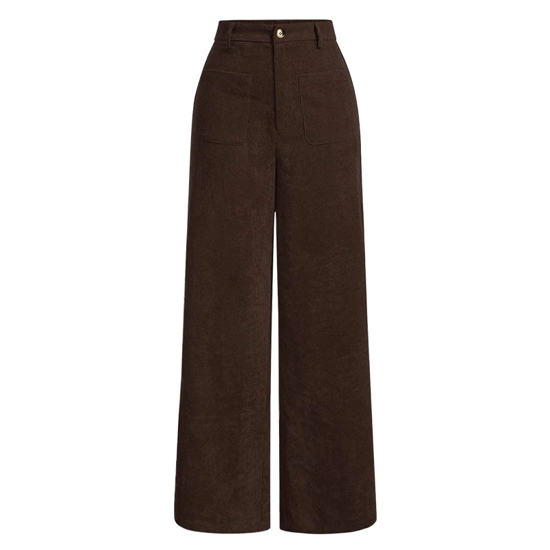 Button-Front Wide-Leg Trousers - view 8