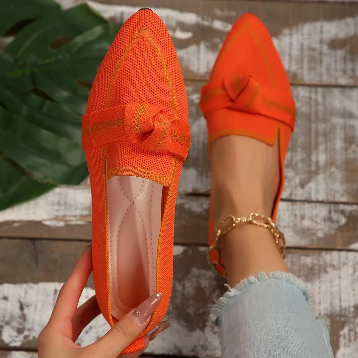 Knit Pointed-Toe Walking Loafers - view 7