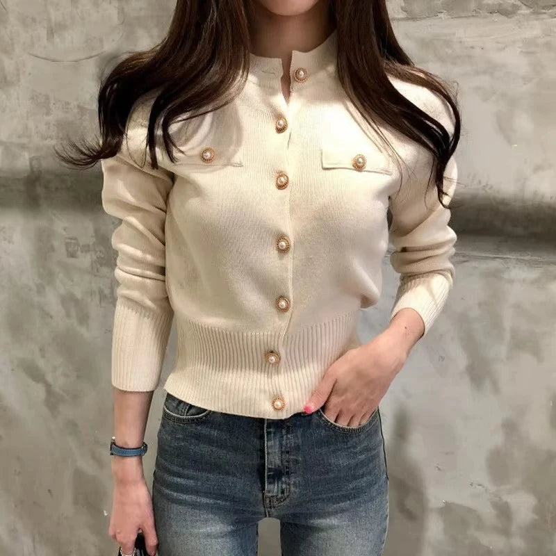 Button-Front Knit Cardigan - view 2